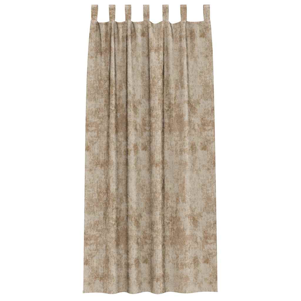 Curtain with Curtains 2 pcs Champagne 260 x 140 cm Velvet